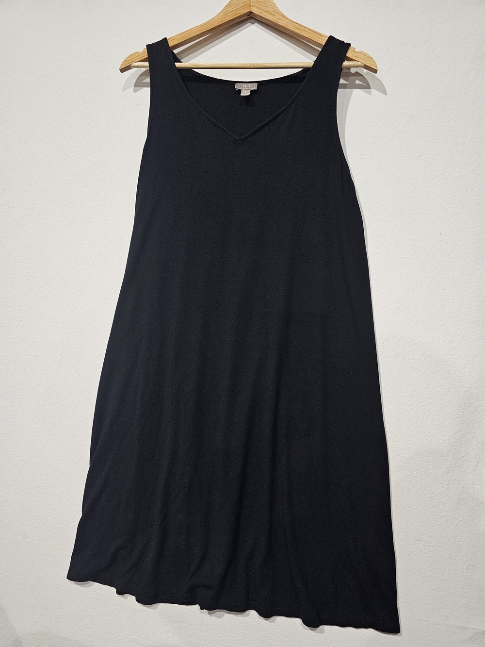 J. Jill Black V-Neck Dress with Label Detail
